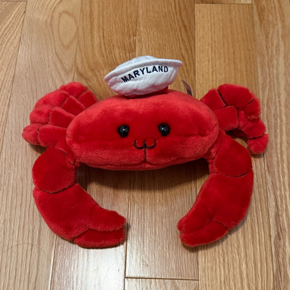 Herrington Teddy Bears plush pose-able crab with Maryland removable hat